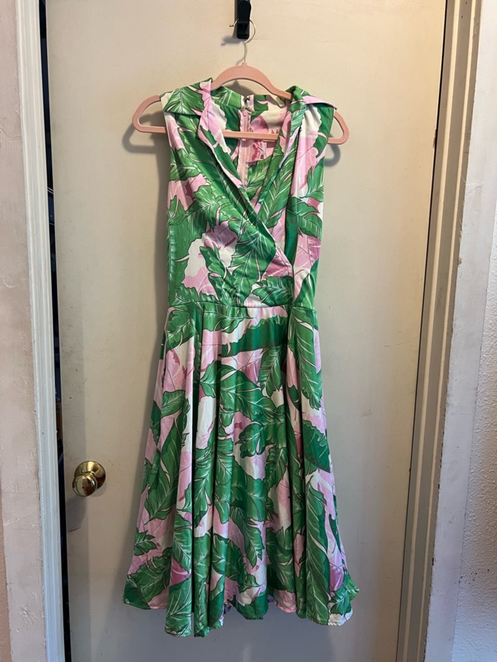 Pin Up Girl Edie Palm Leaf Dress
